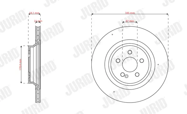 Bremsscheibe JURID 563853JC