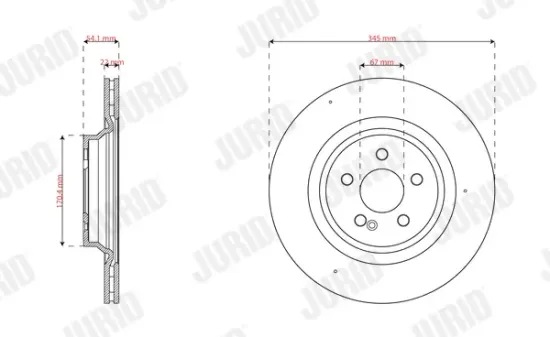 Bremsscheibe JURID 563853JC Bild Bremsscheibe JURID 563853JC