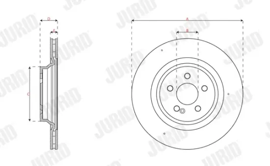 Bremsscheibe JURID 563853JC Bild Bremsscheibe JURID 563853JC
