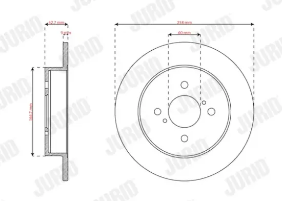 Bremsscheibe Hinterachse JURID 563854J Bild Bremsscheibe Hinterachse JURID 563854J