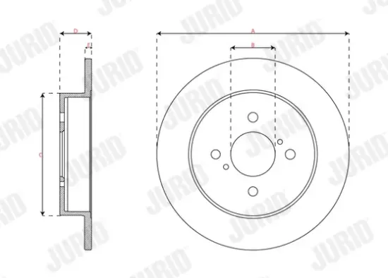 Bremsscheibe Hinterachse JURID 563854J Bild Bremsscheibe Hinterachse JURID 563854J