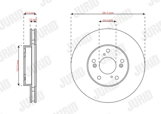 Bremsscheibe Vorderachse JURID 563860J