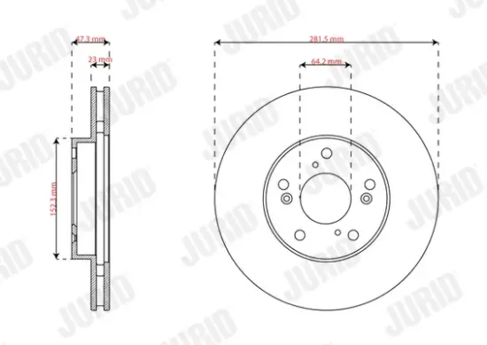 Bremsscheibe Vorderachse JURID 563860J Bild Bremsscheibe Vorderachse JURID 563860J