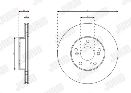 Bremsscheibe Vorderachse JURID 563860J Bild Bremsscheibe Vorderachse JURID 563860J