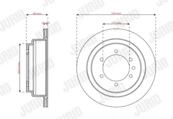 Bremsscheibe Hinterachse JURID 563864J-1 Bild Bremsscheibe Hinterachse JURID 563864J-1