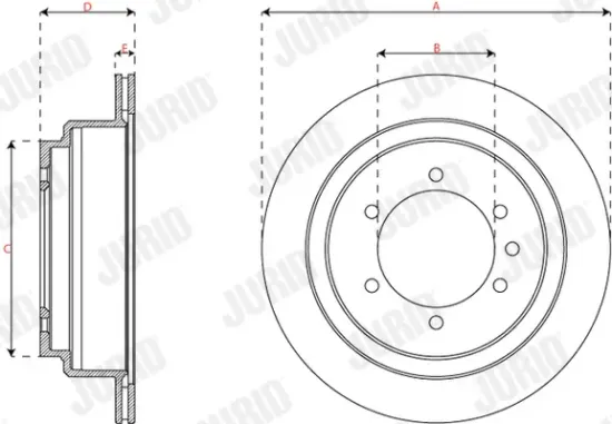 Bremsscheibe Hinterachse JURID 563864J-1 Bild Bremsscheibe Hinterachse JURID 563864J-1