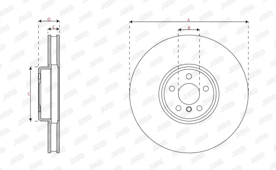 Bremsscheibe JURID 563874JC-1 Bild Bremsscheibe JURID 563874JC-1