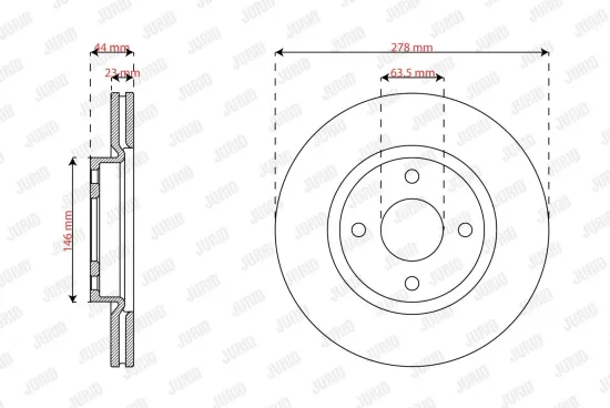 Bremsscheibe Vorderachse JURID 563911JC Bild Bremsscheibe Vorderachse JURID 563911JC