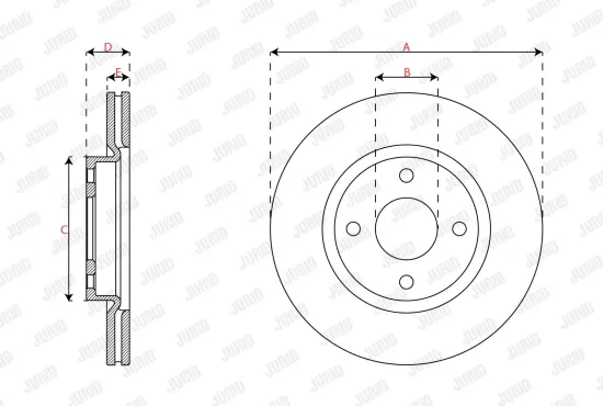 Bremsscheibe Vorderachse JURID 563911JC Bild Bremsscheibe Vorderachse JURID 563911JC
