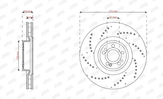 Bremsscheibe JURID 563913JC-1 Bild Bremsscheibe JURID 563913JC-1