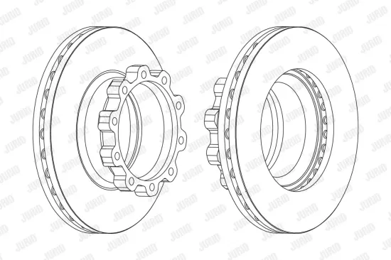 Bremsscheibe Hinterachse JURID 562081JC Bild Bremsscheibe Hinterachse JURID 562081JC