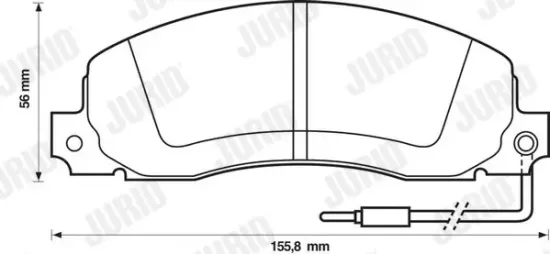 Bremsbelagsatz, Scheibenbremse Vorderachse JURID 571306J Bild Bremsbelagsatz, Scheibenbremse Vorderachse JURID 571306J