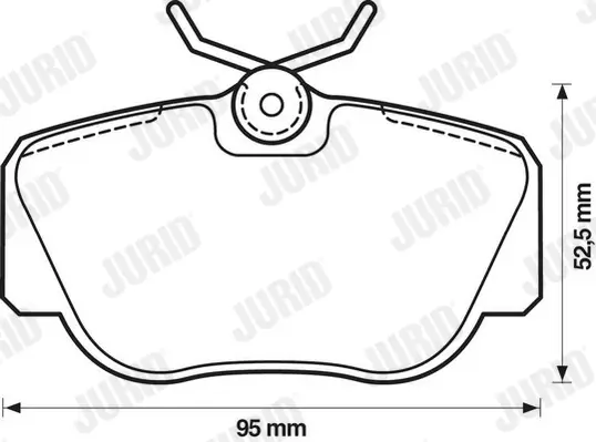 Bremsbelagsatz, Scheibenbremse Vorderachse JURID 571353J Bild Bremsbelagsatz, Scheibenbremse Vorderachse JURID 571353J