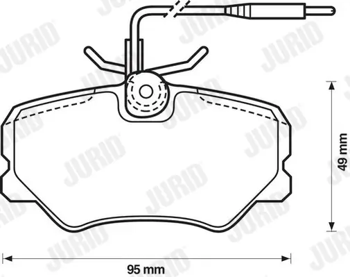 Bremsbelagsatz, Scheibenbremse Vorderachse JURID 571359J Bild Bremsbelagsatz, Scheibenbremse Vorderachse JURID 571359J