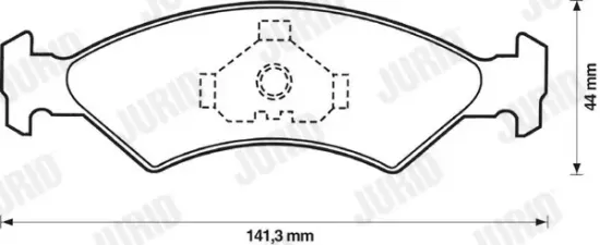 Bremsbelagsatz, Scheibenbremse Vorderachse JURID 571412J Bild Bremsbelagsatz, Scheibenbremse Vorderachse JURID 571412J