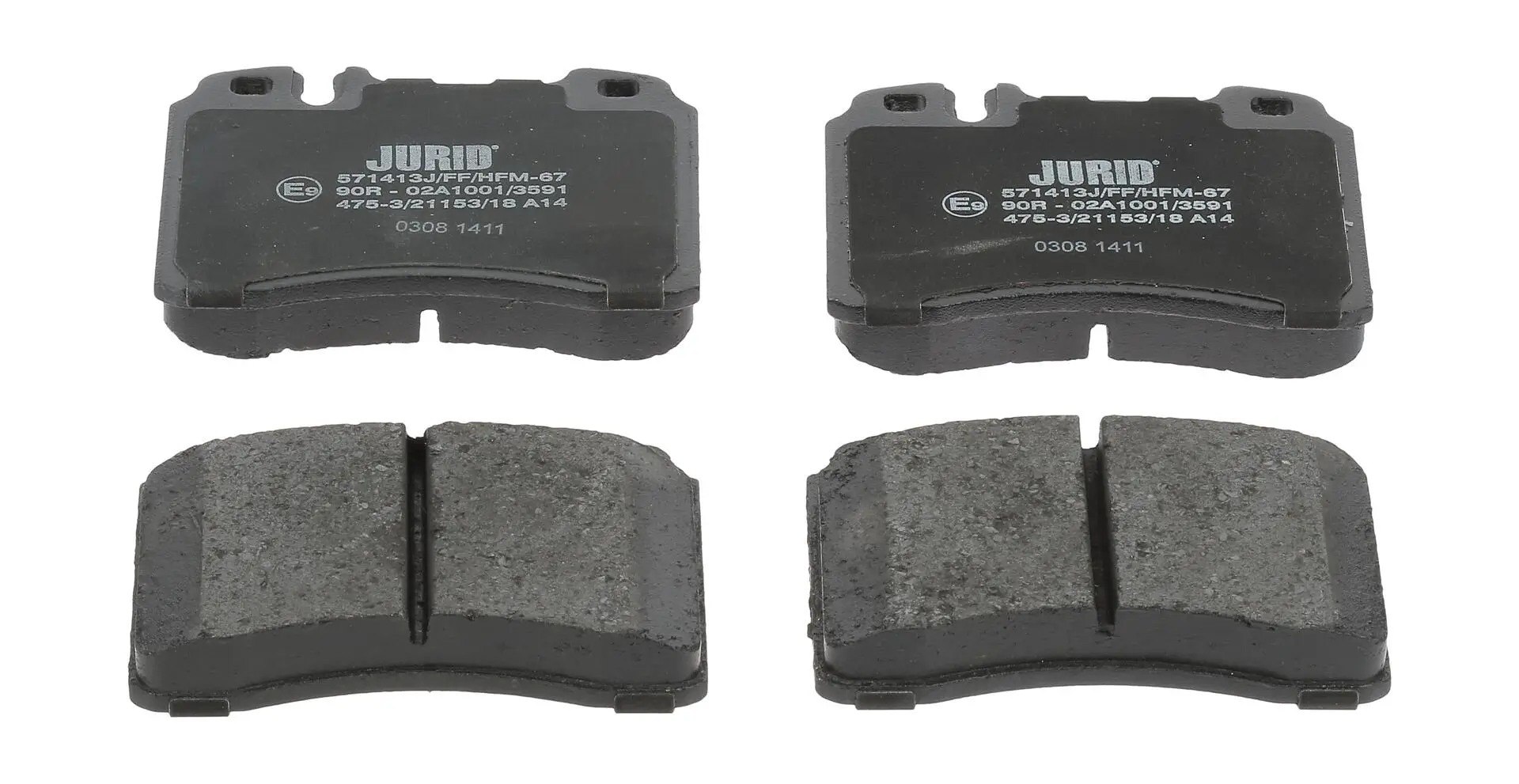 Bremsbelagsatz, Scheibenbremse Vorderachse JURID 571413J