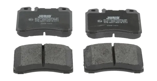 Bremsbelagsatz, Scheibenbremse Vorderachse JURID 571413J Bild Bremsbelagsatz, Scheibenbremse Vorderachse JURID 571413J