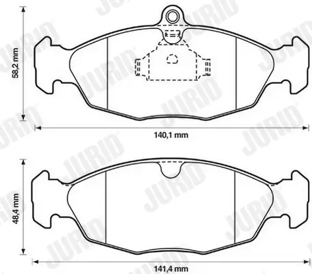 Bremsbelagsatz, Scheibenbremse Vorderachse JURID 571492J Bild Bremsbelagsatz, Scheibenbremse Vorderachse JURID 571492J