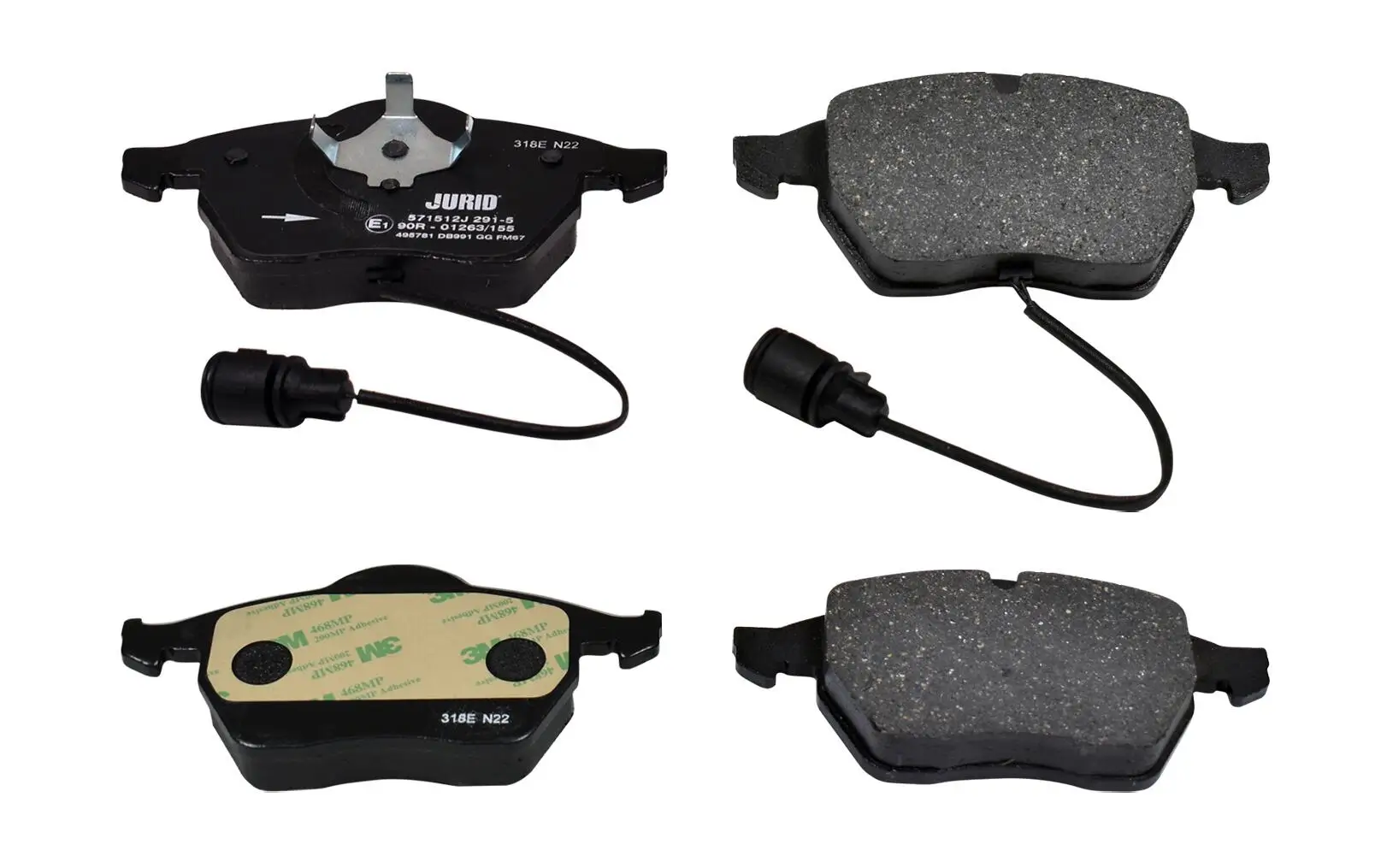 Bremsbelagsatz, Scheibenbremse Vorderachse JURID 571512J
