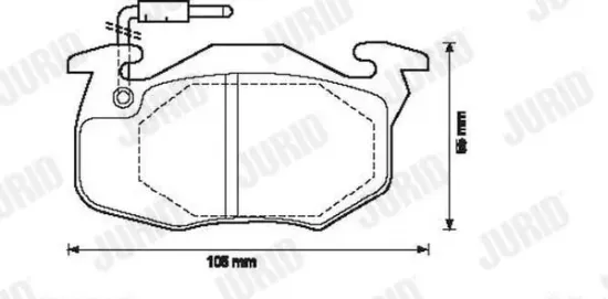 Bremsbelagsatz, Scheibenbremse Vorderachse JURID 571524J Bild Bremsbelagsatz, Scheibenbremse Vorderachse JURID 571524J