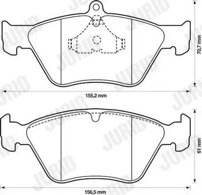 Bremsbelagsatz, Scheibenbremse Vorderachse JURID 571530J Bild Bremsbelagsatz, Scheibenbremse Vorderachse JURID 571530J