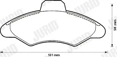 Bremsbelagsatz, Scheibenbremse Vorderachse JURID 571726J Bild Bremsbelagsatz, Scheibenbremse Vorderachse JURID 571726J