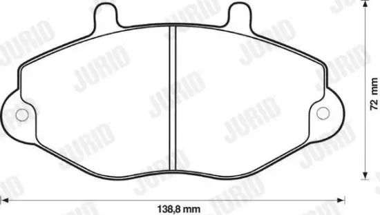 Bremsbelagsatz, Scheibenbremse Vorderachse JURID 571746J Bild Bremsbelagsatz, Scheibenbremse Vorderachse JURID 571746J