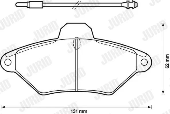 Bremsbelagsatz, Scheibenbremse JURID 571757J Bild Bremsbelagsatz, Scheibenbremse JURID 571757J