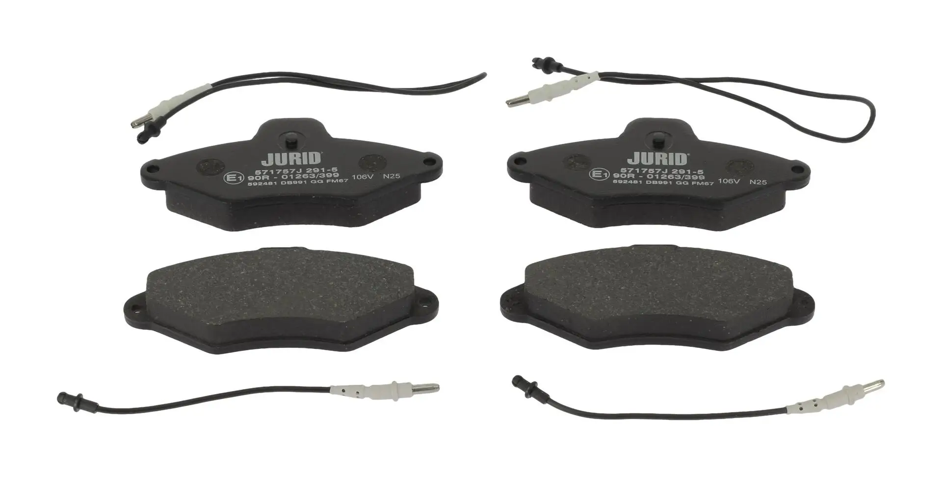 Bremsbelagsatz, Scheibenbremse Vorderachse JURID 571757J