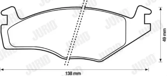 Bremsbelagsatz, Scheibenbremse Vorderachse JURID 571848J Bild Bremsbelagsatz, Scheibenbremse Vorderachse JURID 571848J