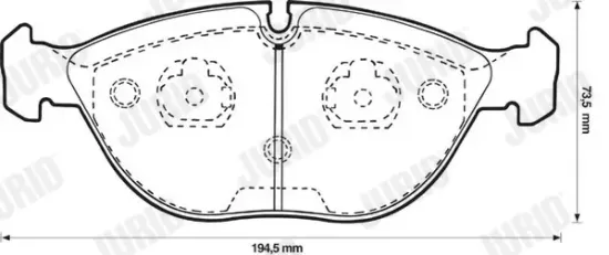 Bremsbelagsatz, Scheibenbremse Vorderachse JURID 571872J Bild Bremsbelagsatz, Scheibenbremse Vorderachse JURID 571872J