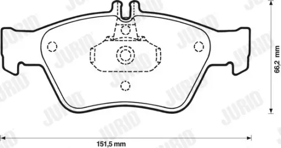 Bremsbelagsatz, Scheibenbremse Vorderachse JURID 571877J Bild Bremsbelagsatz, Scheibenbremse Vorderachse JURID 571877J