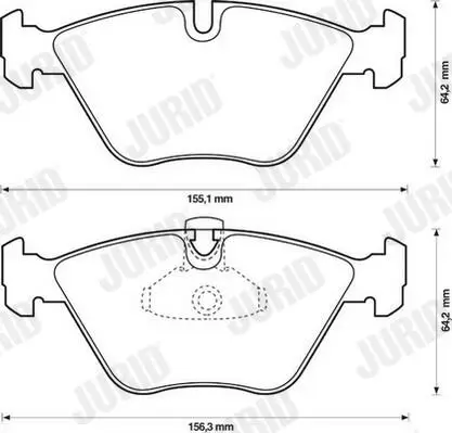 Bremsbelagsatz, Scheibenbremse Vorderachse JURID 571880JC Bild Bremsbelagsatz, Scheibenbremse Vorderachse JURID 571880JC
