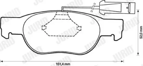 Bremsbelagsatz, Scheibenbremse Vorderachse JURID 571882J Bild Bremsbelagsatz, Scheibenbremse Vorderachse JURID 571882J