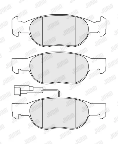 Bremsbelagsatz, Scheibenbremse Vorderachse JURID 571882J Bild Bremsbelagsatz, Scheibenbremse Vorderachse JURID 571882J