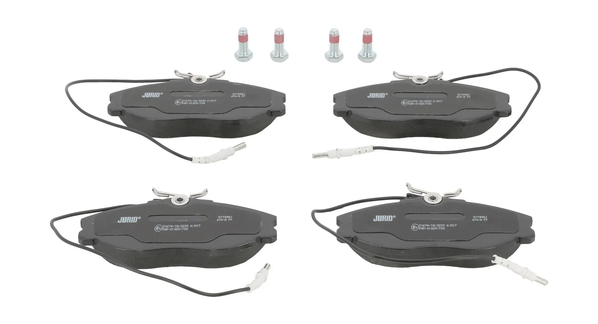 Bremsbelagsatz, Scheibenbremse Vorderachse JURID 571898J