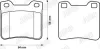 Bremsbelagsatz, Scheibenbremse Hinterachse JURID 571899J Bild Bremsbelagsatz, Scheibenbremse Hinterachse JURID 571899J
