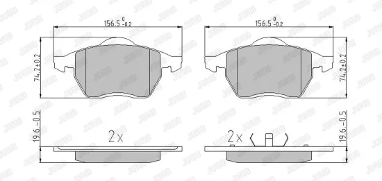 Bremsbelagsatz, Scheibenbremse JURID 571900J Bild Bremsbelagsatz, Scheibenbremse JURID 571900J