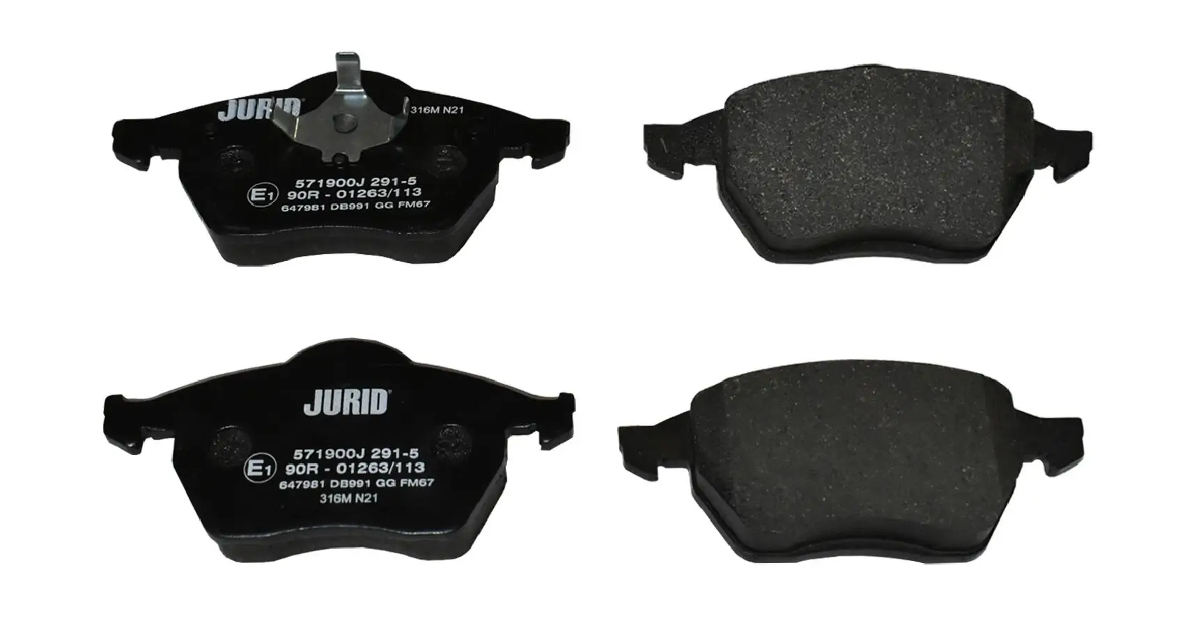 Bremsbelagsatz, Scheibenbremse JURID 571900J
