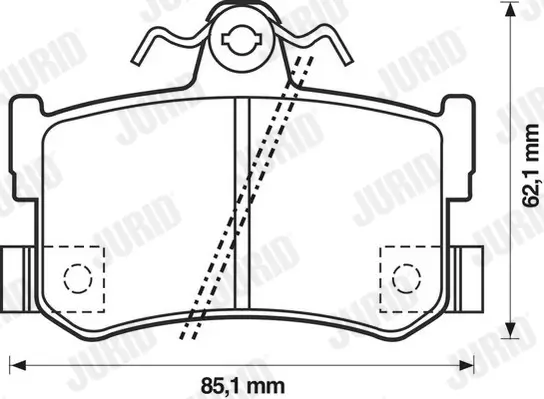Bremsbelagsatz, Scheibenbremse Hinterachse JURID 571938J Bild Bremsbelagsatz, Scheibenbremse Hinterachse JURID 571938J