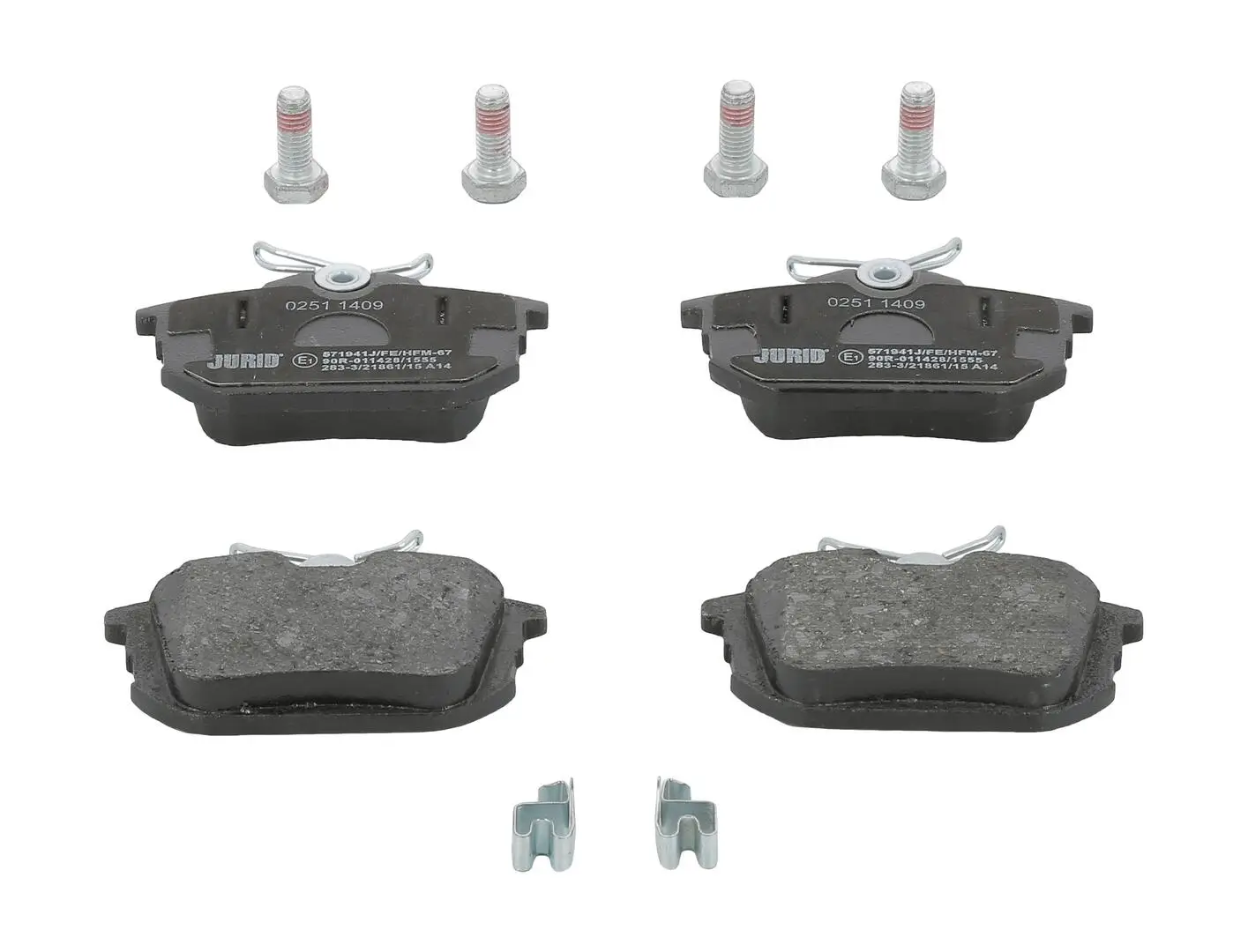 Bremsbelagsatz, Scheibenbremse Hinterachse JURID 571941J
