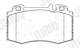 Bremsbelagsatz, Scheibenbremse Vorderachse JURID 571961J Bild Bremsbelagsatz, Scheibenbremse Vorderachse JURID 571961J