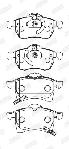 Bremsbelagsatz, Scheibenbremse Vorderachse JURID 571975J Bild Bremsbelagsatz, Scheibenbremse Vorderachse JURID 571975J