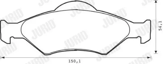 Bremsbelagsatz, Scheibenbremse Vorderachse JURID 571996J Bild Bremsbelagsatz, Scheibenbremse Vorderachse JURID 571996J