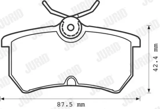Bremsbelagsatz, Scheibenbremse Hinterachse JURID 571998J Bild Bremsbelagsatz, Scheibenbremse Hinterachse JURID 571998J