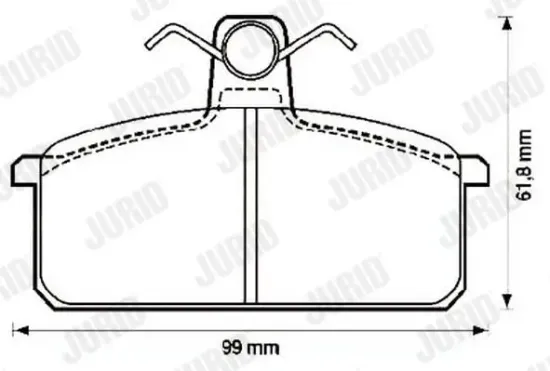 Bremsbelagsatz, Scheibenbremse Vorderachse JURID 572104J Bild Bremsbelagsatz, Scheibenbremse Vorderachse JURID 572104J