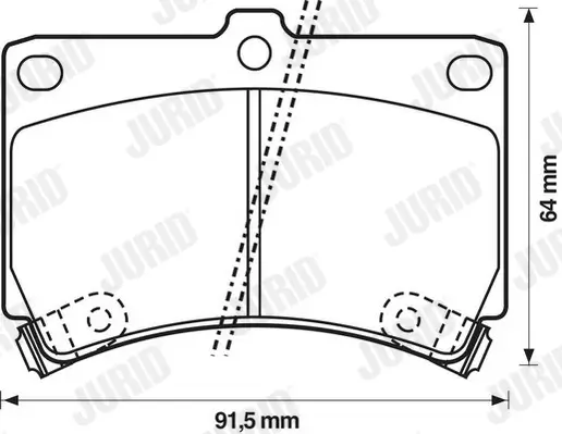 Bremsbelagsatz, Scheibenbremse Vorderachse JURID 572145J Bild Bremsbelagsatz, Scheibenbremse Vorderachse JURID 572145J