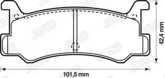 Bremsbelagsatz, Scheibenbremse Hinterachse JURID 572162J Bild Bremsbelagsatz, Scheibenbremse Hinterachse JURID 572162J