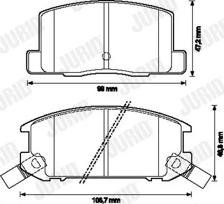 Bremsbelagsatz, Scheibenbremse Hinterachse JURID 572175J Bild Bremsbelagsatz, Scheibenbremse Hinterachse JURID 572175J
