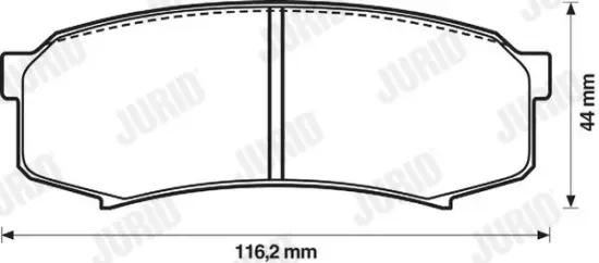 Bremsbelagsatz, Scheibenbremse Hinterachse JURID 572245J Bild Bremsbelagsatz, Scheibenbremse Hinterachse JURID 572245J